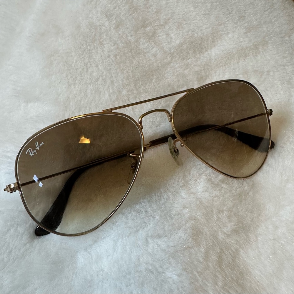 Ray Ban Sunglasses, Aviators Large RB3025 Gold with Brown Classic lenses